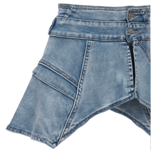 AKIRA Label Somethin Extra Peplum Denim Waist Belt - Picture 5 of 6